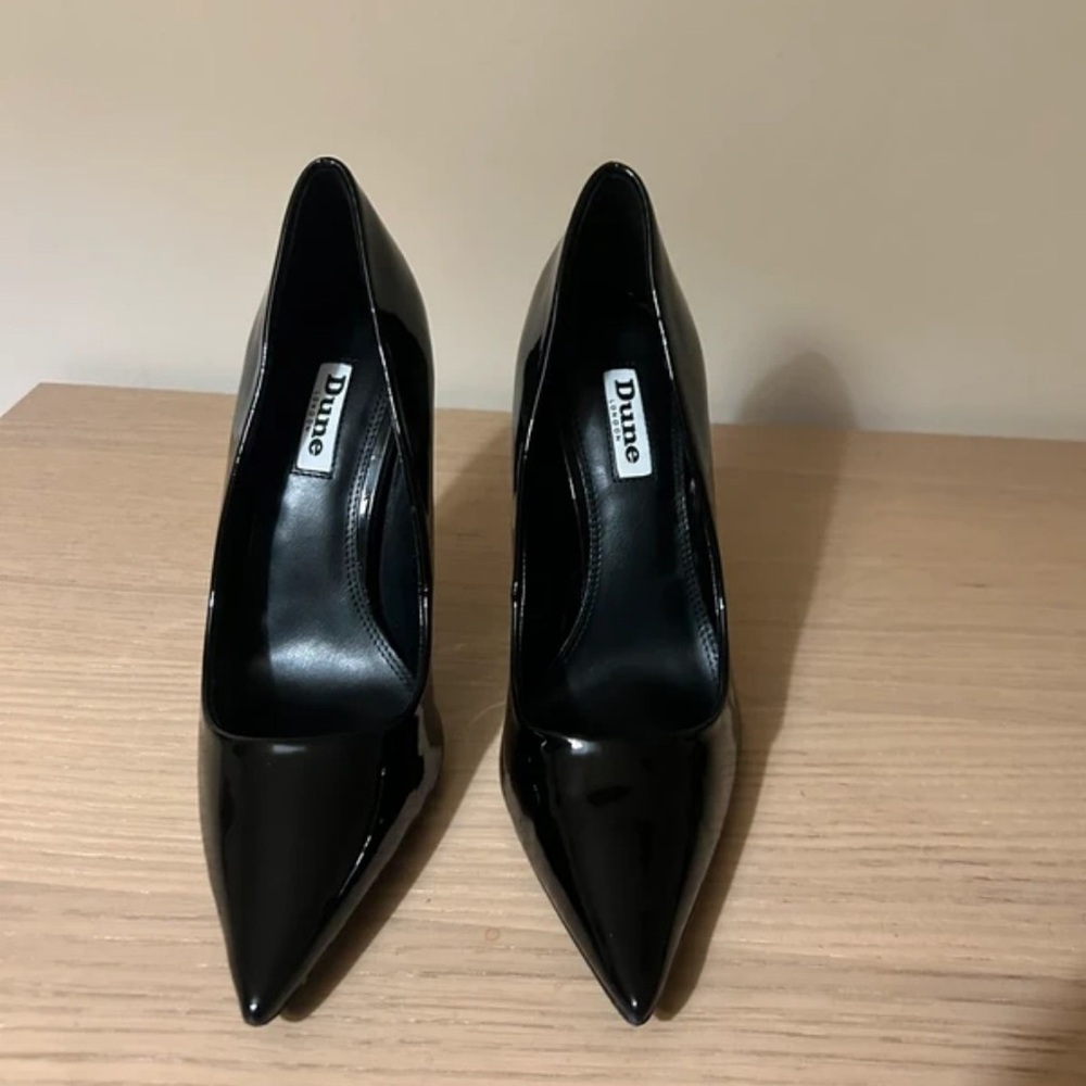Dune London Sleek Black Patent Heels